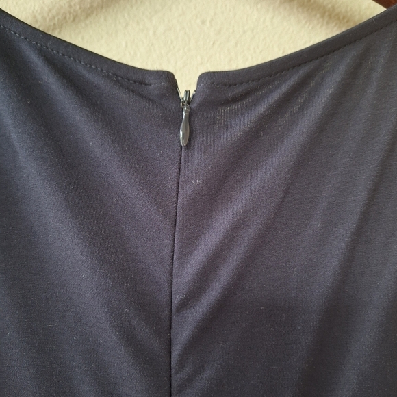 Nanette Lepore Womens Short Sleeve Knee-length Navy Dress. Size 10 - Picture 6 of 7
